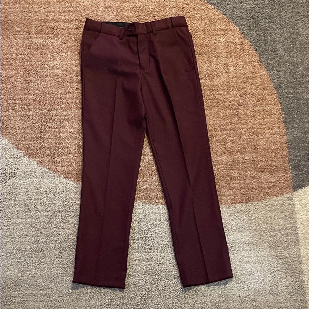 Perry Ellis Boy Burgundy Formal Pants size 12